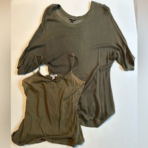 Express shirts. Two one sweater and a cami. Both medium.